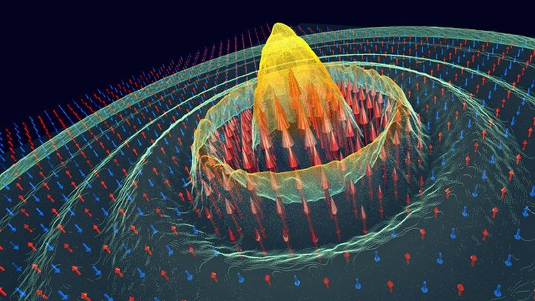 Pulsos de luz alteram a magnetização do material em picossegundos. [Imagem: Jörg Harms/MPSD]